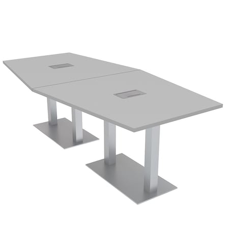 Skutchi Designs 45 in W, 96 in L, 29 in H, Engineered Wood Top, Grey HAR-HEX.IR-46x93-DOU-ELEC-XD01